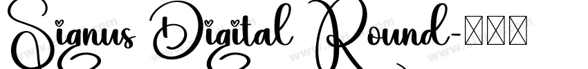 Signus Digital Round字体转换